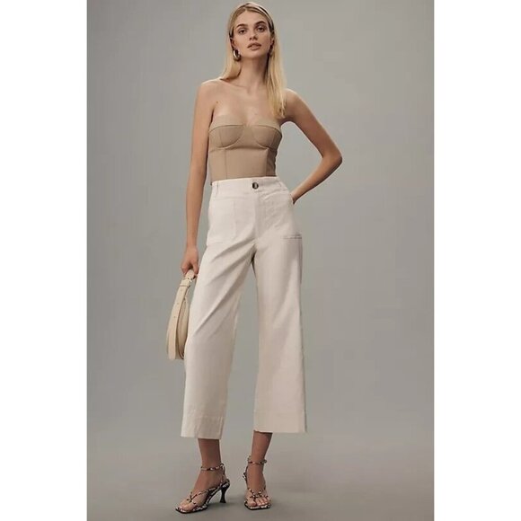 The Colette Magic Fabric Crop Wide-Leg Pants by Maeve 34 PETITE - Picture 2 of 2